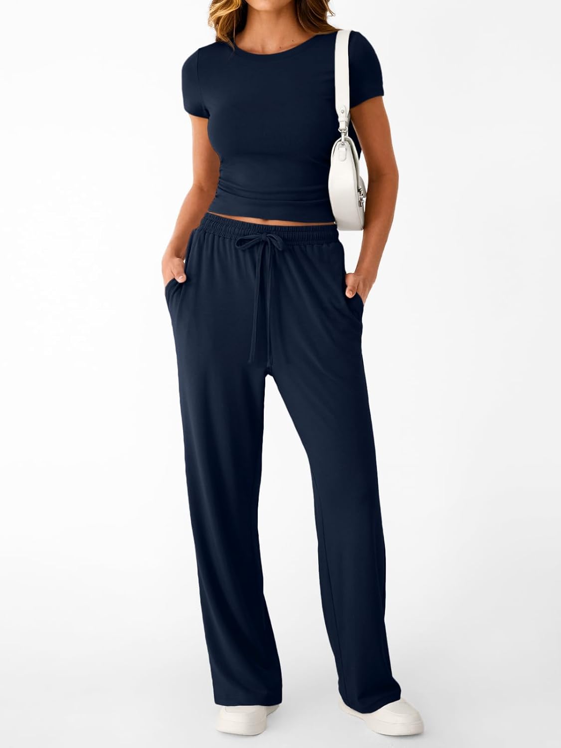 2 Piece Matching Summer Sweatsuit Lounge Set Womens