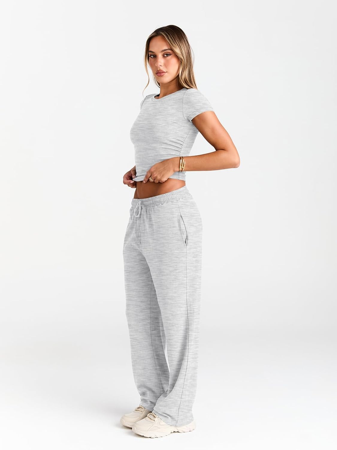 2 Piece Matching Summer Sweatsuit Lounge Set Womens