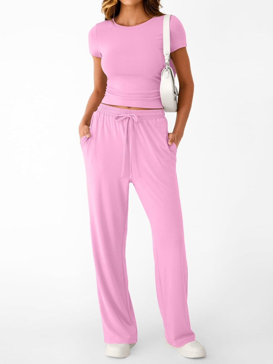 2 Piece Matching Summer Sweatsuit Lounge Set Womens