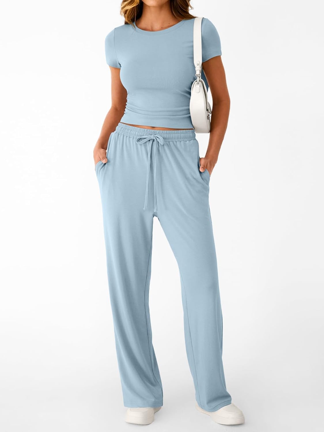 2 Piece Matching Summer Sweatsuit Lounge Set Womens