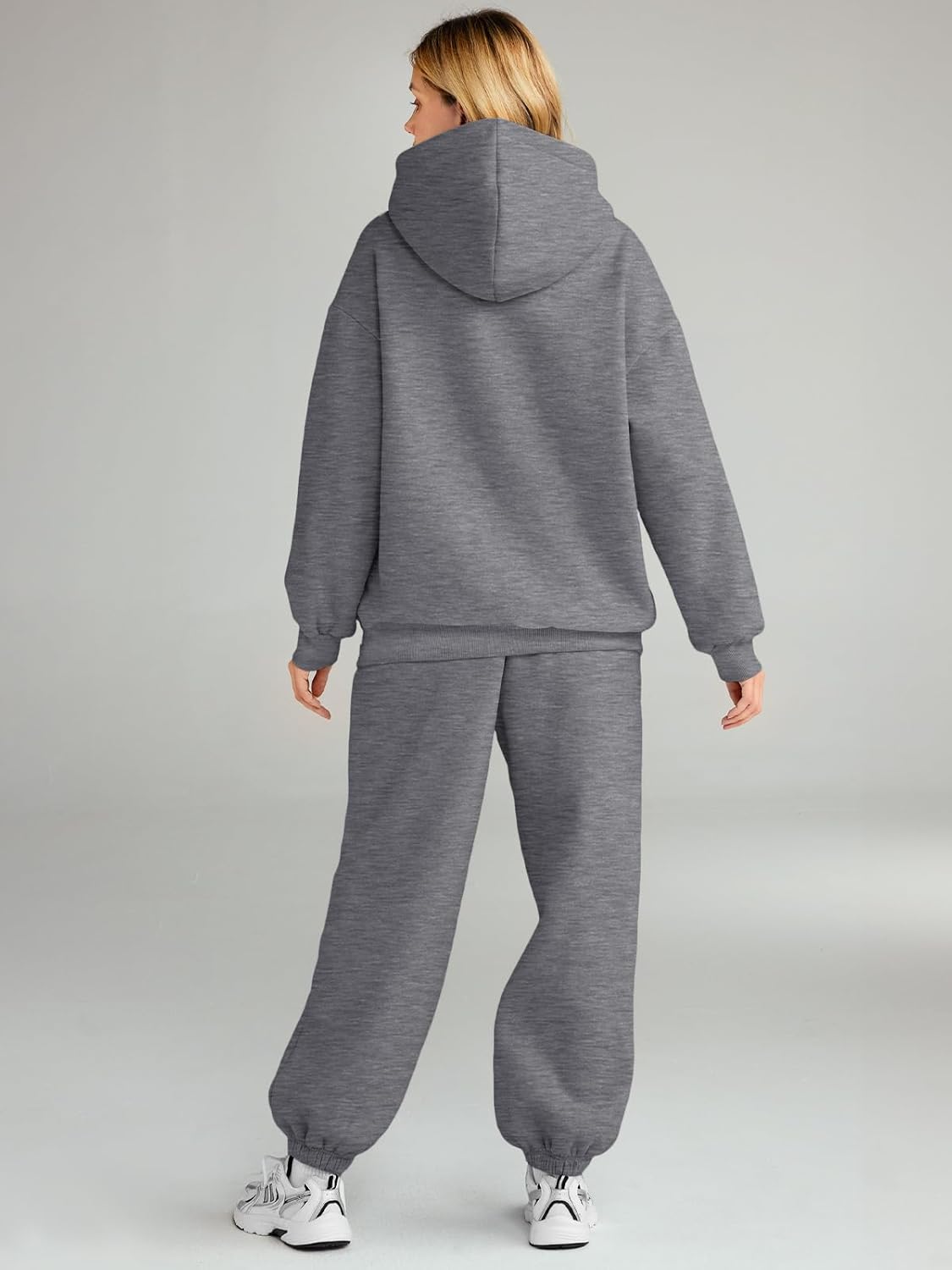 Womens 2 Piece Outfits Lounge Hoodie Sweatsuit Sets Oversized Sweatshirt Baggy Fall Fashion Sweatpants with Pockets