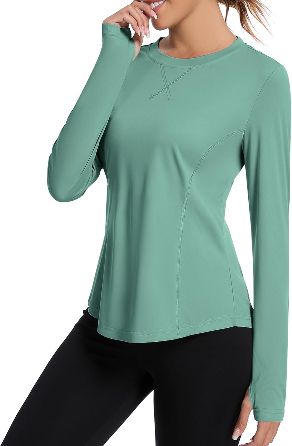 Shirts Long Sleeve with Thumb Holes Workout Sun Shirt Quick Dry Athletic Hiking Running Tops