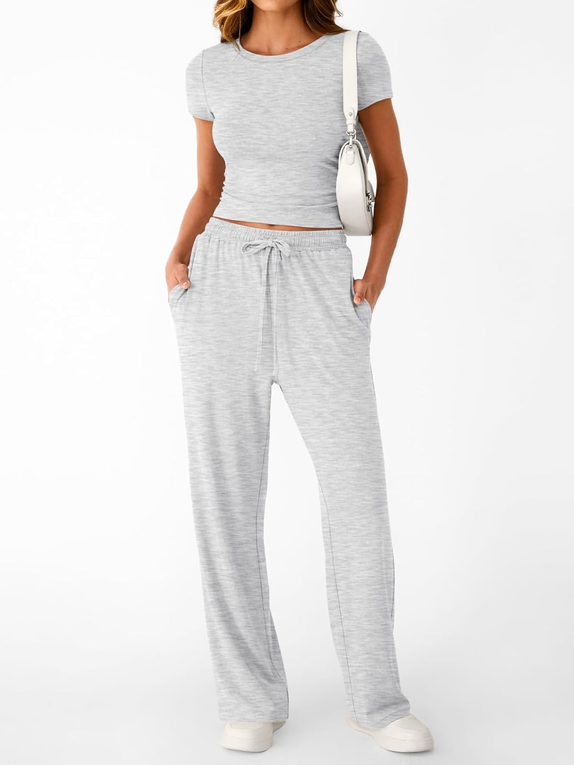 2 Piece Matching Summer Sweatsuit Lounge Set Womens