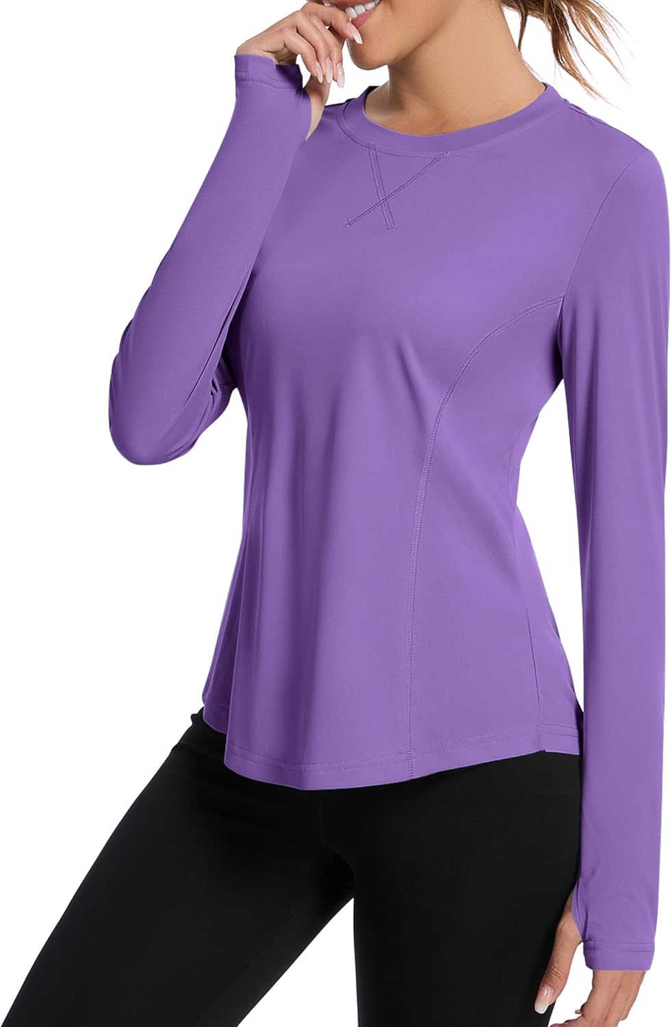 Shirts Long Sleeve with Thumb Holes Workout Sun Shirt Quick Dry Athletic Hiking Running Tops