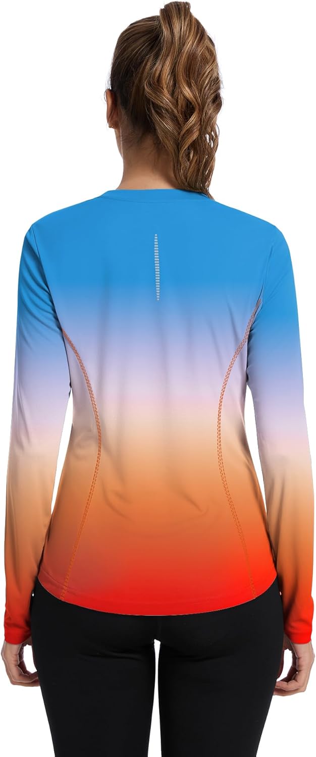 Shirts Long Sleeve with Thumb Holes Workout Sun Shirt Quick Dry Athletic Hiking Running Tops