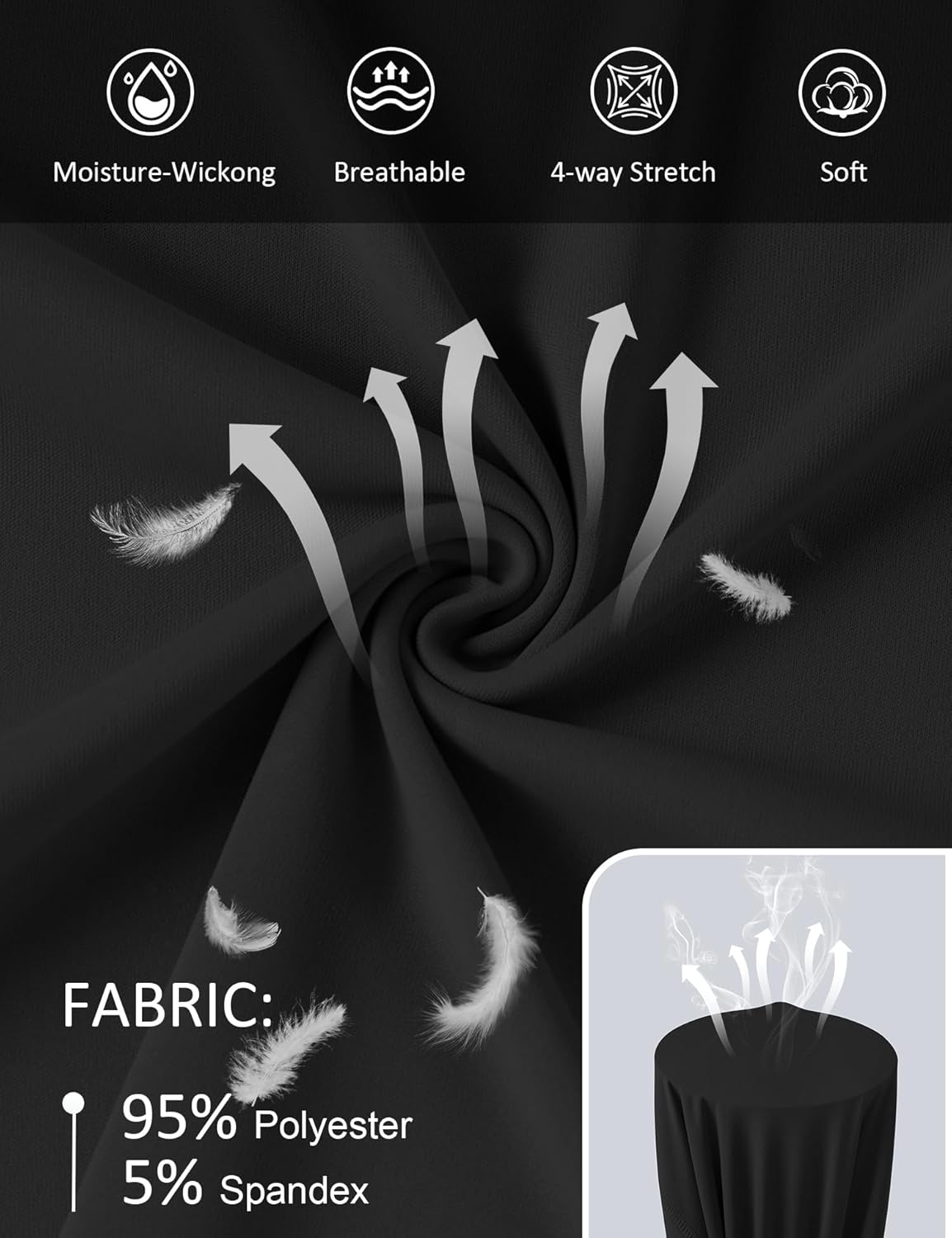 Shirts Long Sleeve with Thumb Holes Workout Sun Shirt Quick Dry Athletic Hiking Running Tops