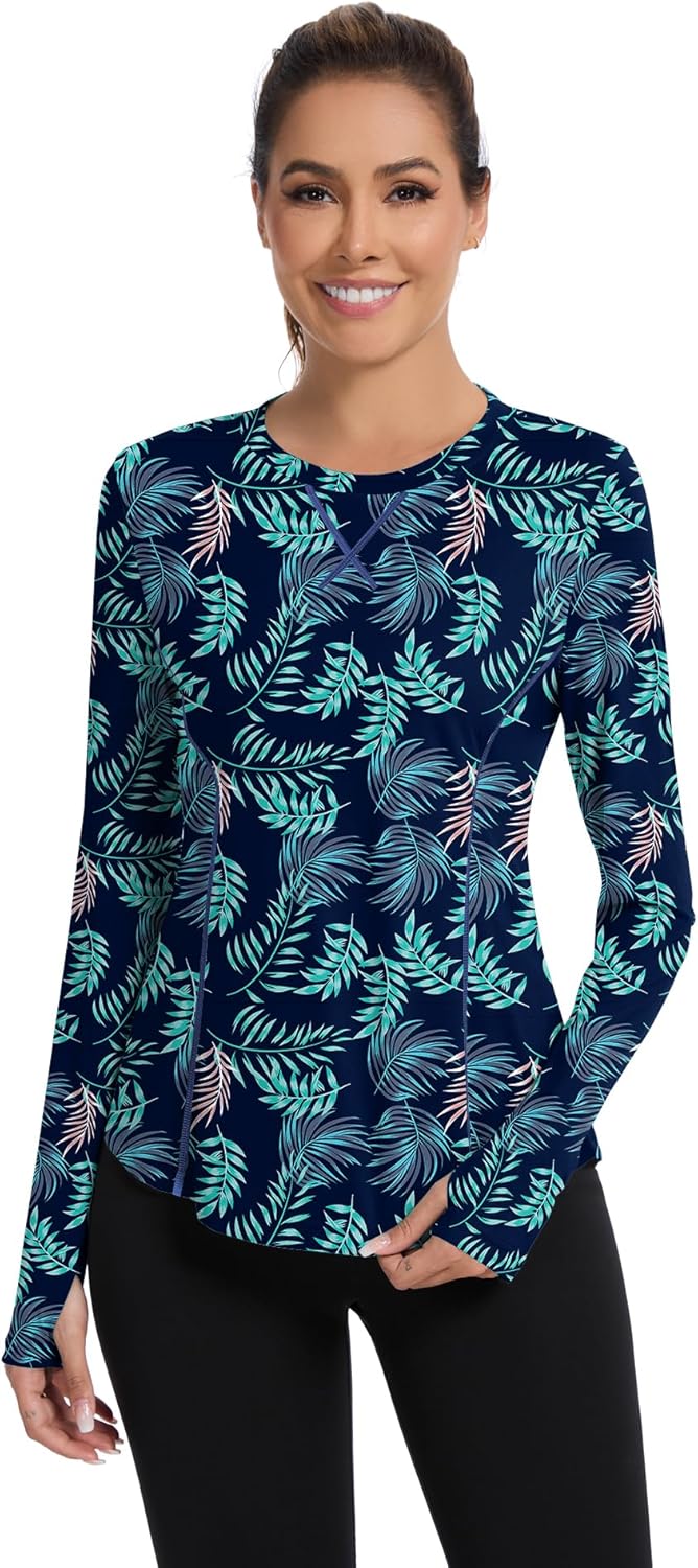 Shirts Long Sleeve with Thumb Holes Workout Sun Shirt Quick Dry Athletic Hiking Running Tops