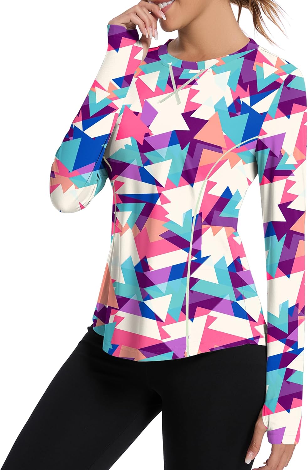 Shirts Long Sleeve with Thumb Holes Workout Sun Shirt Quick Dry Athletic Hiking Running Tops