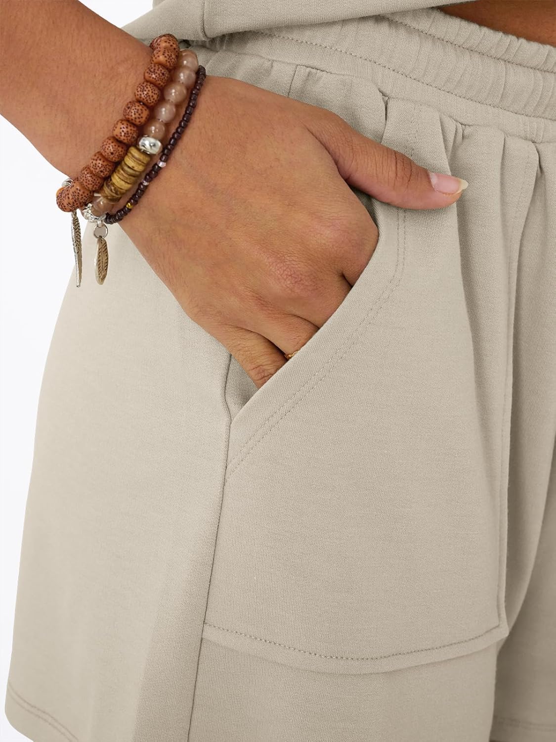 2 Piece V Neck Cap Sleeve Shirt and Shorts Set Womens Matching Summer Lounge Sets