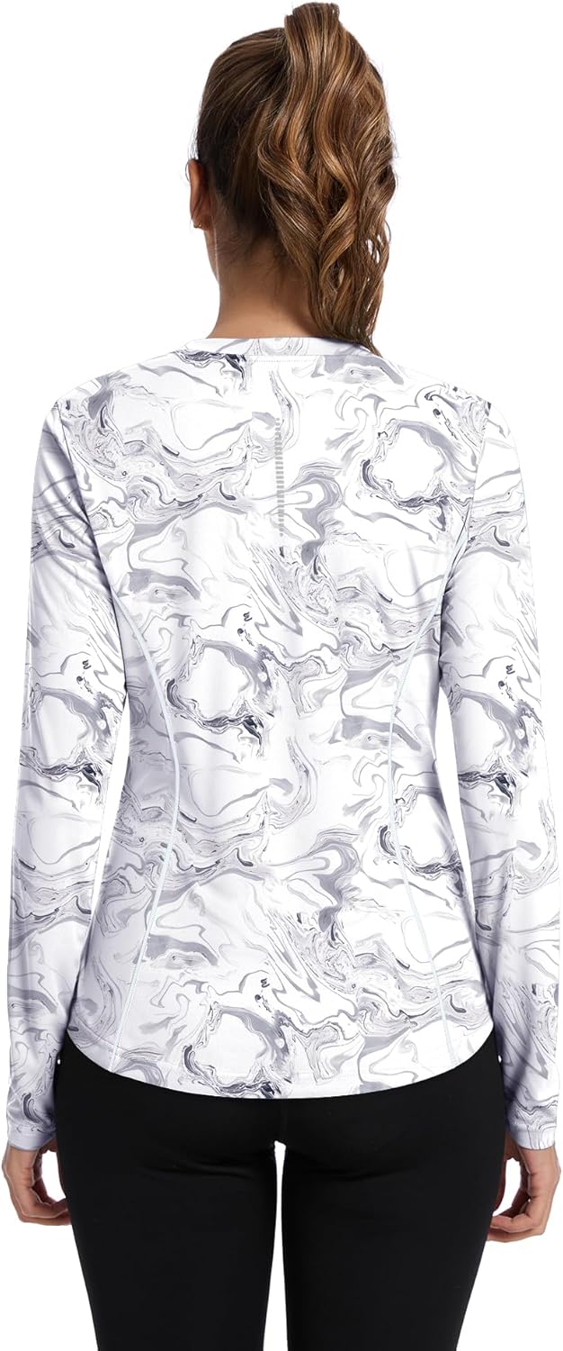 Shirts Long Sleeve with Thumb Holes Workout Sun Shirt Quick Dry Athletic Hiking Running Tops