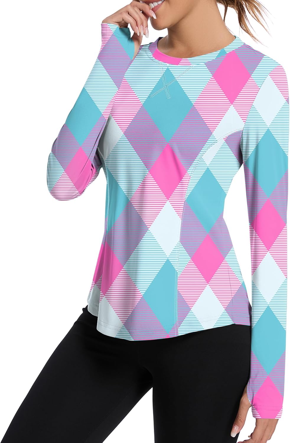 Shirts Long Sleeve with Thumb Holes Workout Sun Shirt Quick Dry Athletic Hiking Running Tops