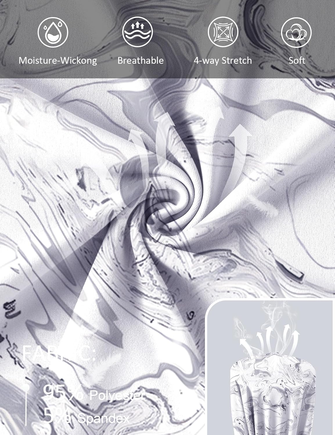 Shirts Long Sleeve with Thumb Holes Workout Sun Shirt Quick Dry Athletic Hiking Running Tops