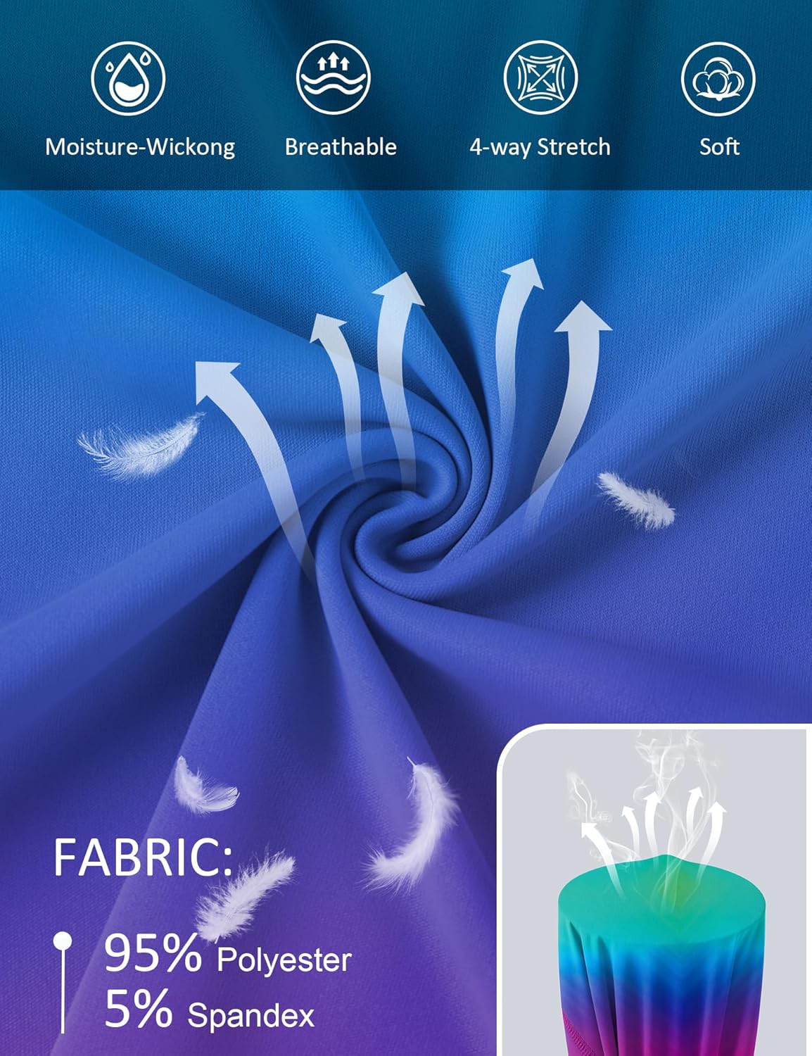 Shirts Long Sleeve with Thumb Holes Workout Sun Shirt Quick Dry Athletic Hiking Running Tops