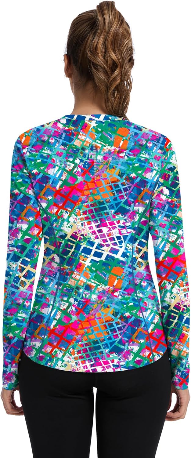 Shirts Long Sleeve with Thumb Holes Workout Sun Shirt Quick Dry Athletic Hiking Running Tops