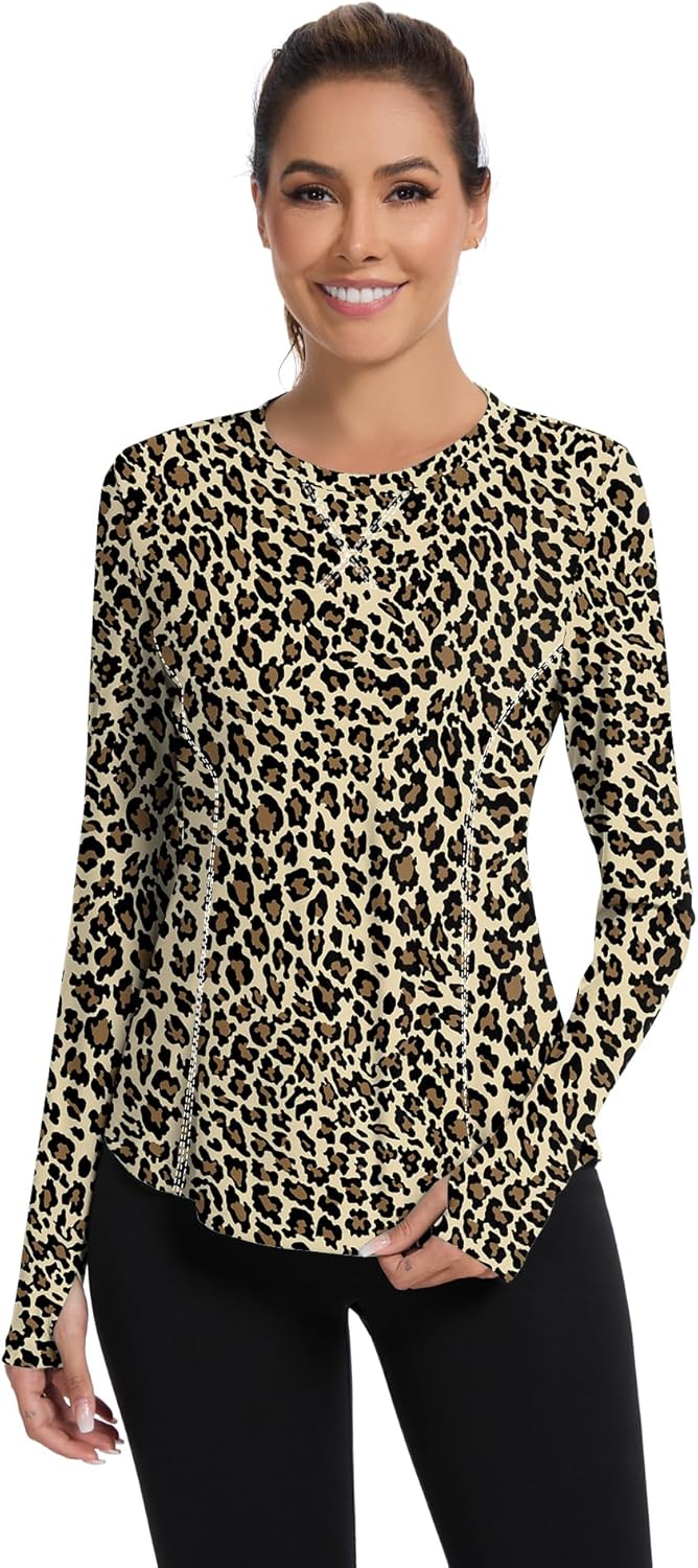 Shirts Long Sleeve with Thumb Holes Workout Sun Shirt Quick Dry Athletic Hiking Running Tops