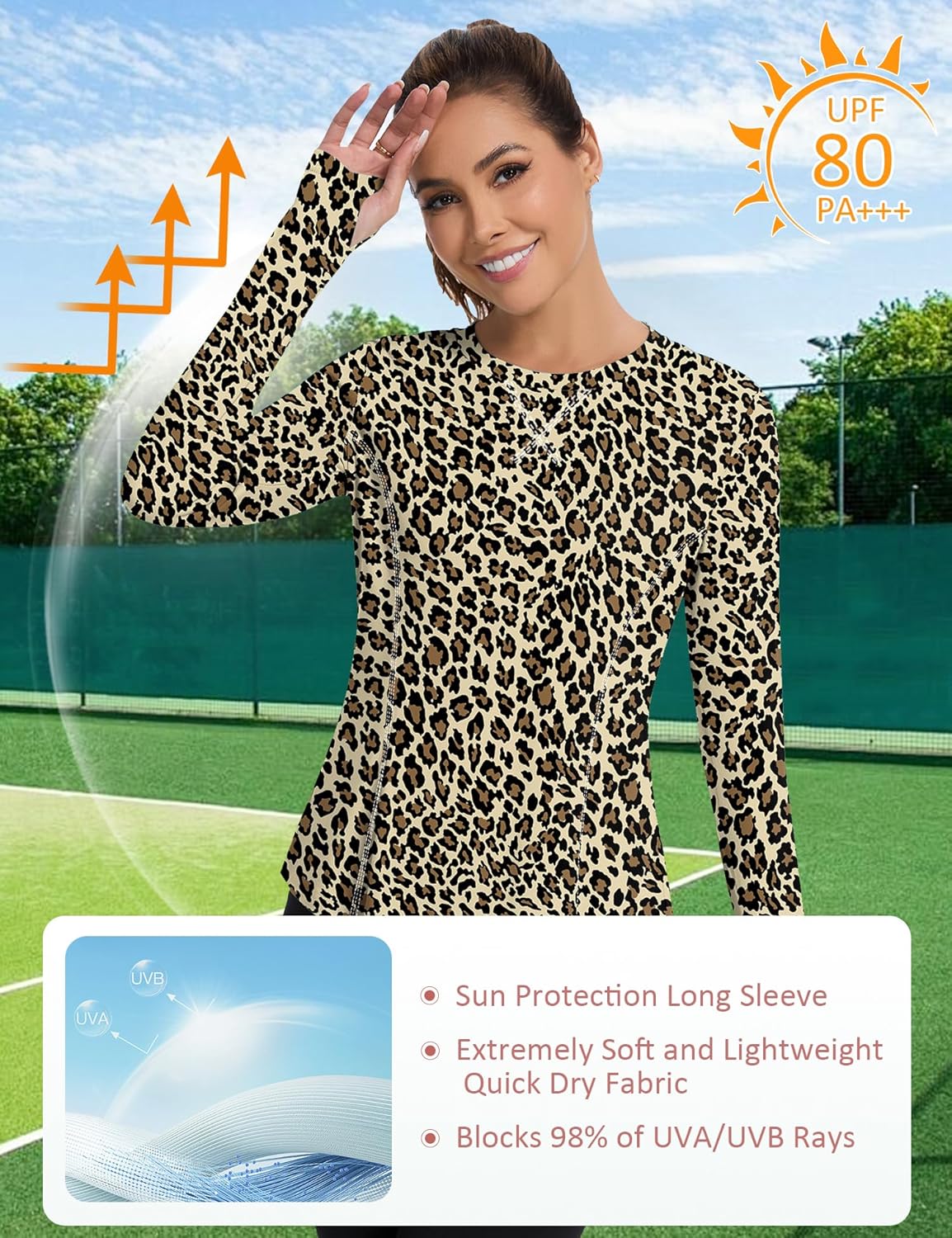 Shirts Long Sleeve with Thumb Holes Workout Sun Shirt Quick Dry Athletic Hiking Running Tops