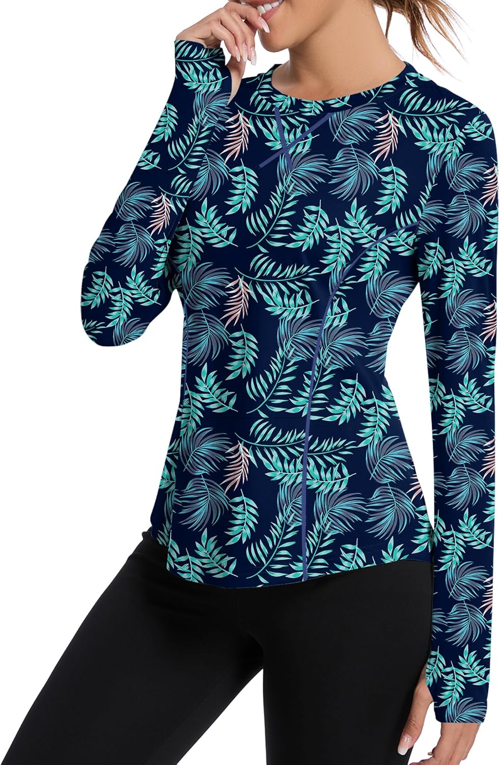 Shirts Long Sleeve with Thumb Holes Workout Sun Shirt Quick Dry Athletic Hiking Running Tops