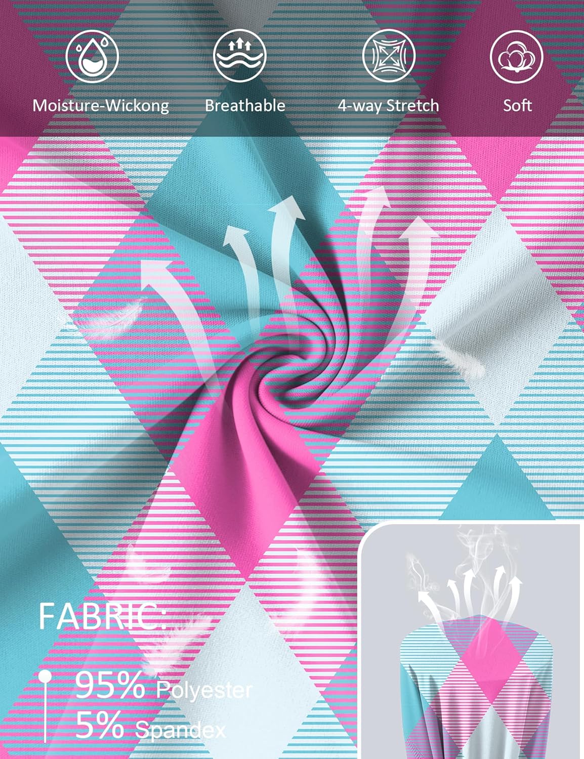 Shirts Long Sleeve with Thumb Holes Workout Sun Shirt Quick Dry Athletic Hiking Running Tops