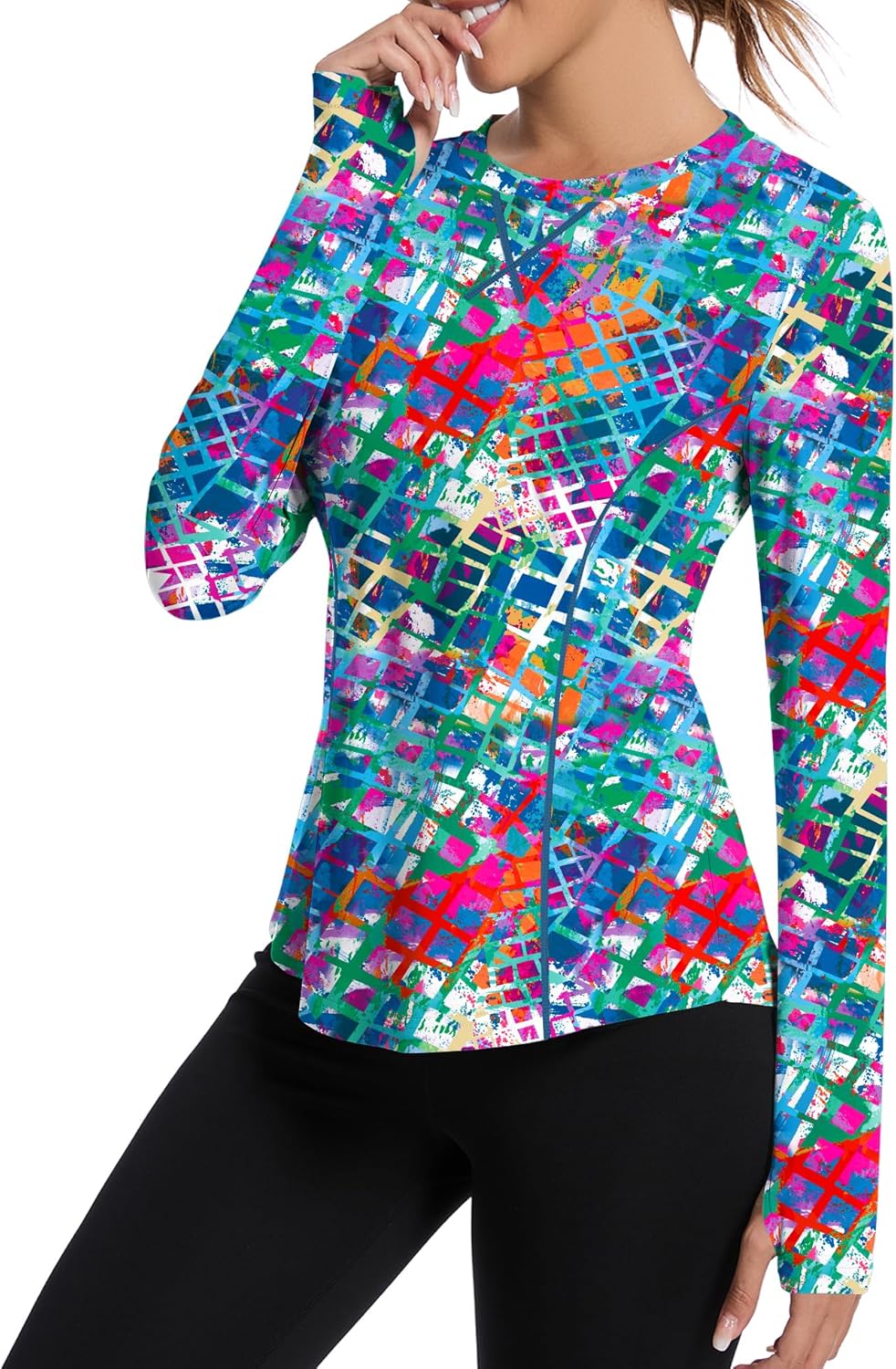 Shirts Long Sleeve with Thumb Holes Workout Sun Shirt Quick Dry Athletic Hiking Running Tops