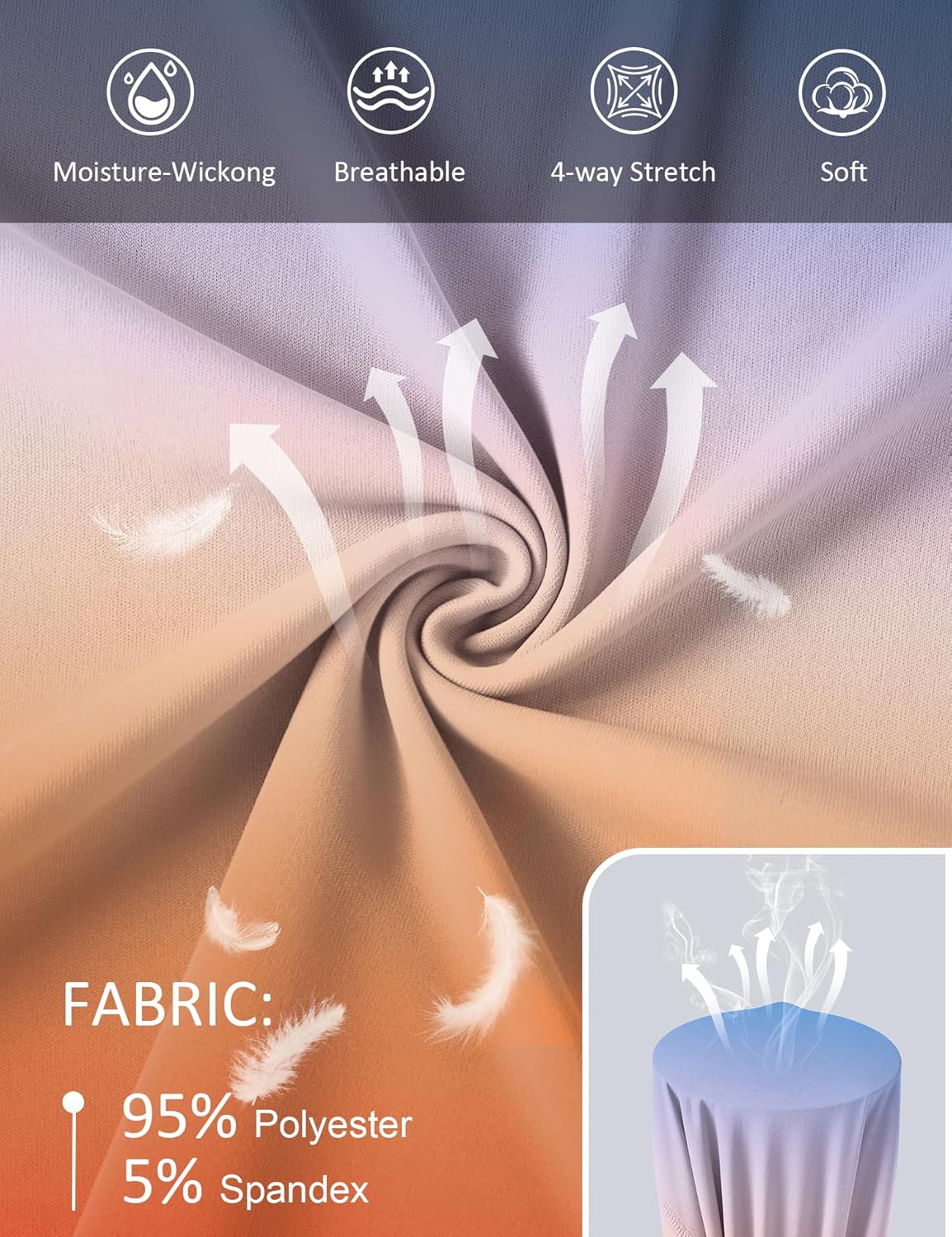 Shirts Long Sleeve with Thumb Holes Workout Sun Shirt Quick Dry Athletic Hiking Running Tops