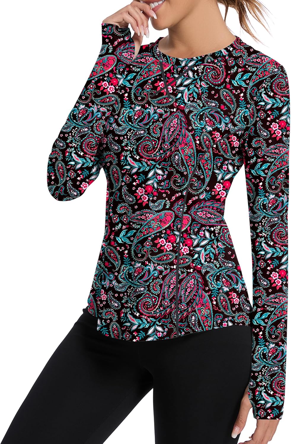 Shirts Long Sleeve with Thumb Holes Workout Sun Shirt Quick Dry Athletic Hiking Running Tops