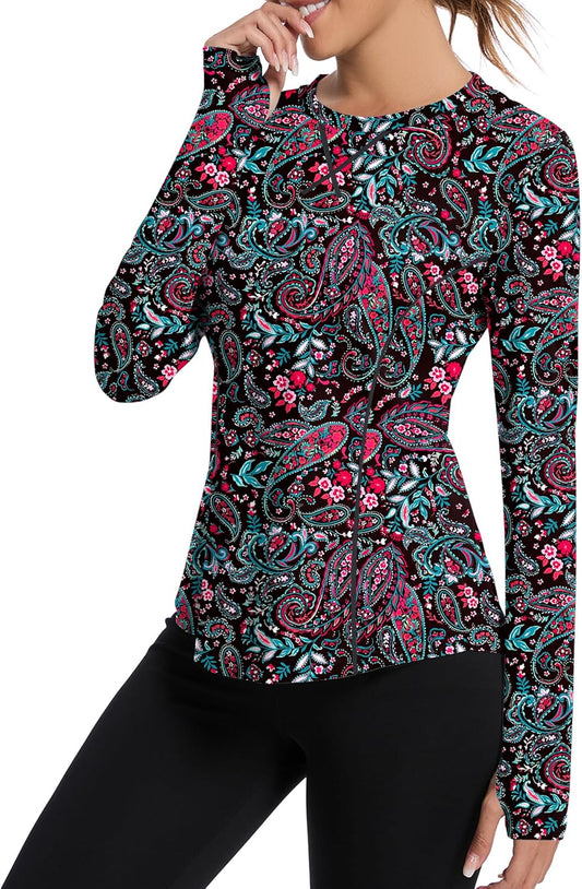 Shirts Long Sleeve with Thumb Holes Workout Sun Shirt Quick Dry Athletic Hiking Running Tops